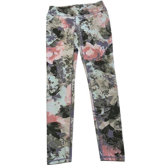 Fabletics Leggings Womens Small Pink Secret Garden‎ Floral Define PowerHold - Picture 2 of 8
